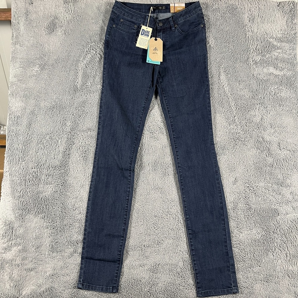 praNa KAYLA Jeans Womens 4 27 Indigo Tall 36" Inseam Blue Stretch Denim Stretch